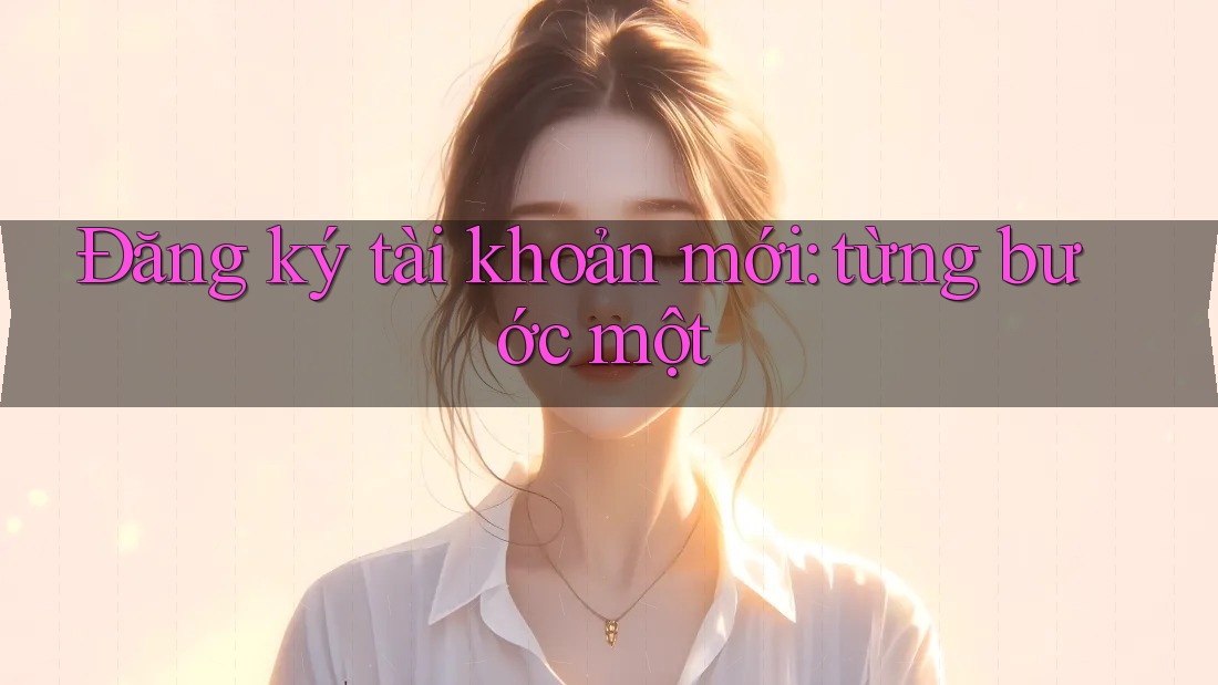 Đăng ký tài khoản mới: từng bước một