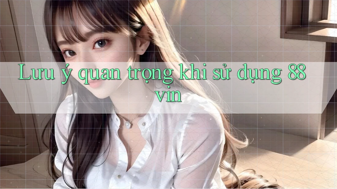 Lưu ý quan trọng khi sử dụng 88vin