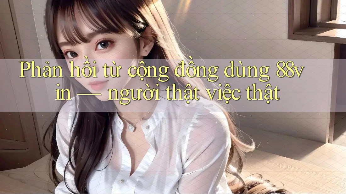 Phản hồi từ cộng đồng dùng 88vin — người thật việc thật Phản hồi từ cộng đồng dùng 88vin — người thật việc thật